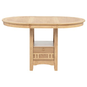 Lavon 5-piece Oval Counter Height Dining Set Light Oak - 106628-S5