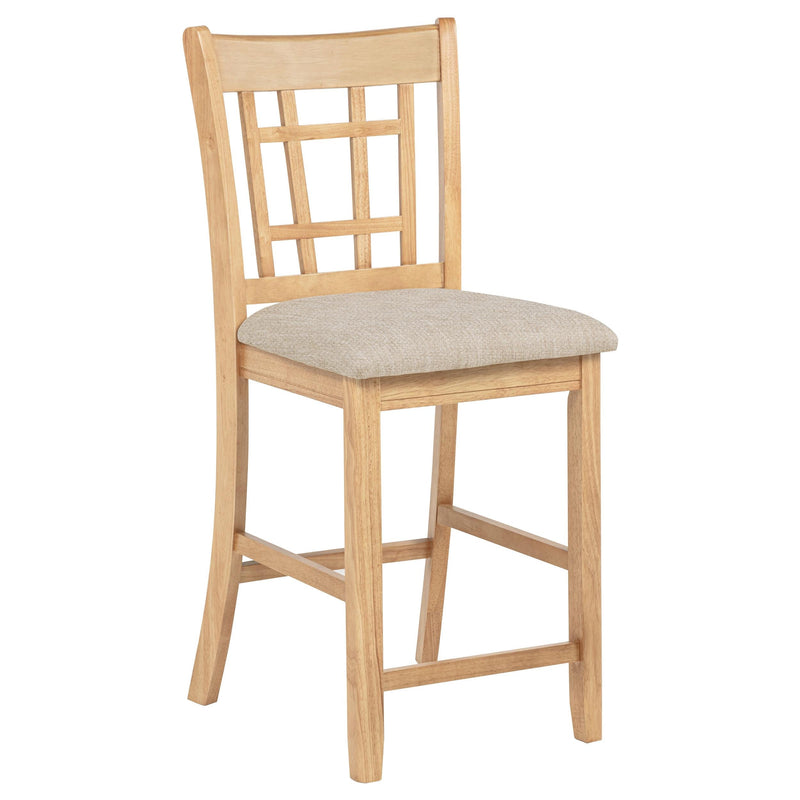 Lavon 5-piece Oval Counter Height Dining Set Light Oak - 106628-S5