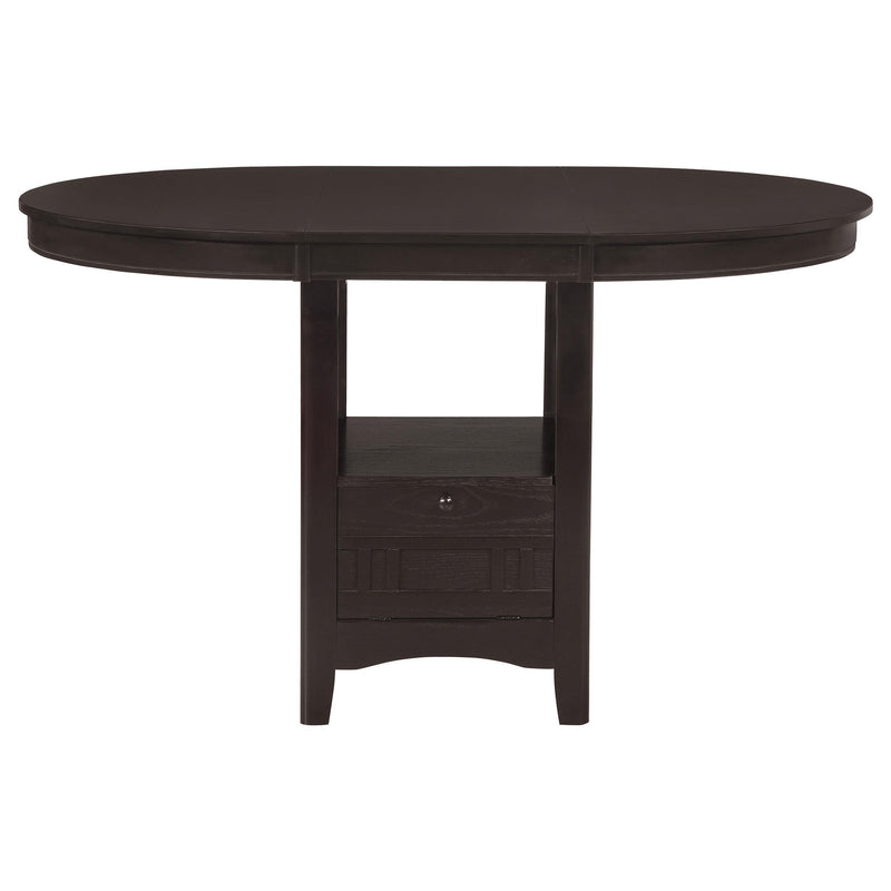 Lavon 5-piece Oval Counter Height Extension Dining Set Espresso - 102888-S5
