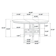 Lavon 5-piece Oval Extension Leaf Dining Set Espresso - 102671-S5