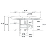 Lavon 5-piece Oval Extension Leaf Dining Set Medium Grey - 108211-S5