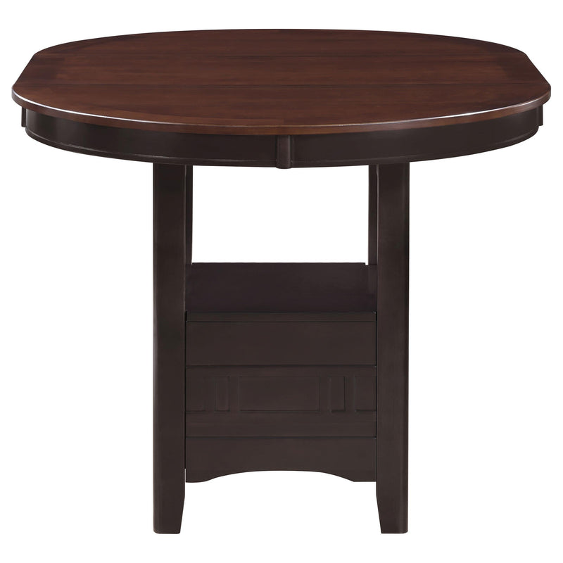Lavon Oval 60-inch Counter Height Extension Dining Table Chestnut - 105278
