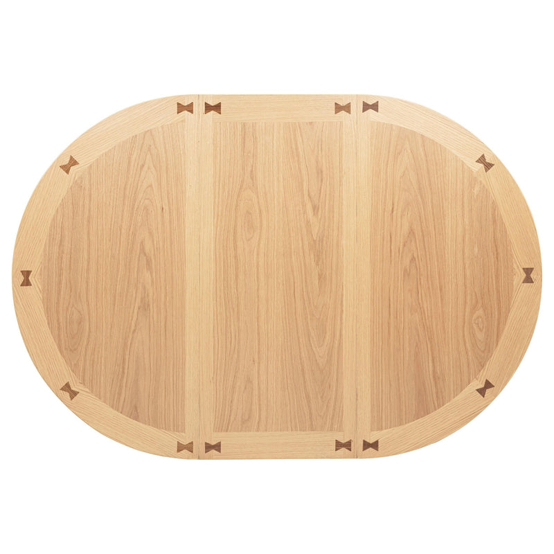 Lavon Oval 60-inch Counter Height Extension Dining Table Light Oak - 106628
