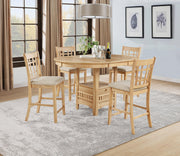 Lavon Oval 60-inch Counter Height Extension Dining Table Light Oak - 106628