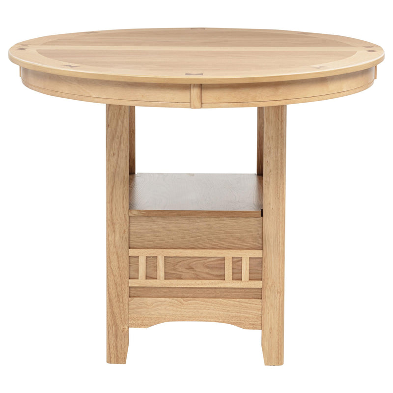 Lavon Oval 60-inch Counter Height Extension Dining Table Light Oak - 106628