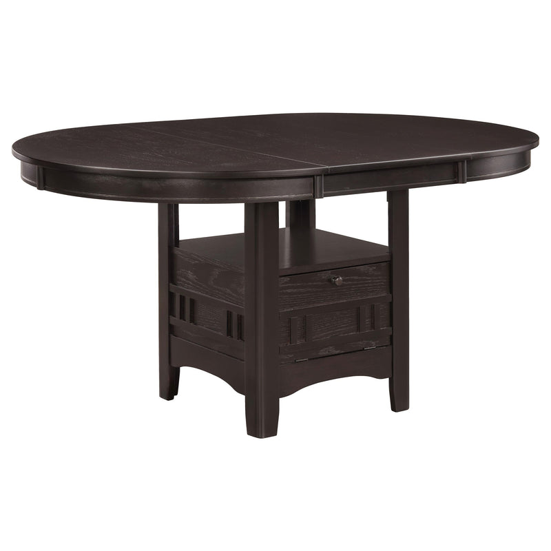 Lavon Oval 60-inch Wood Extension Leaf Dining Table Espresso - 102671