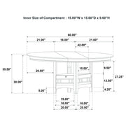 Lavon Oval 60-inch Wood Extension Leaf Dining Table Light Oak - 106620