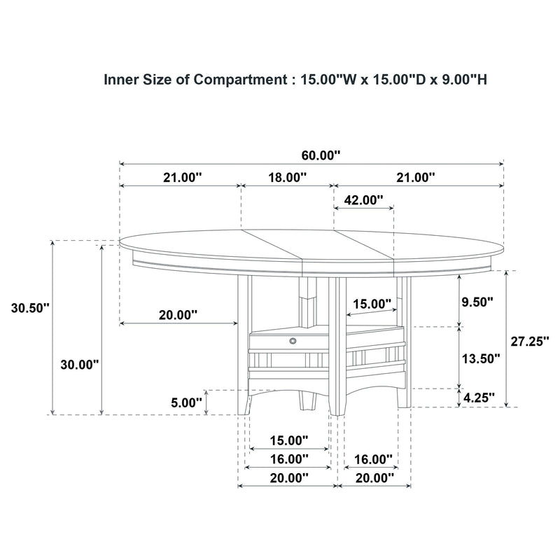 Lavon Oval 60-inch Wood Extension Leaf Dining Table Light Oak - 106620