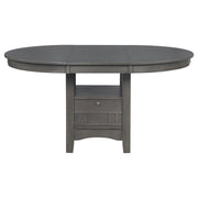 Lavon Oval 60-inch Wood Extension Leaf Dining Table Medium Grey - 108211