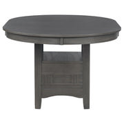 Lavon Oval 60-inch Wood Extension Leaf Dining Table Medium Grey - 108211