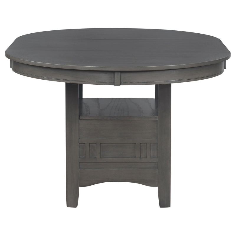 Lavon Oval 60-inch Wood Extension Leaf Dining Table Medium Grey - 108211