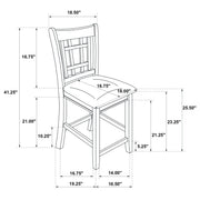 Lavon Wood Counter Height Dining Chair Black and Espresso (Set of 2) - 102889