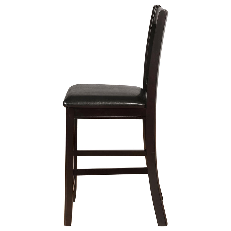 Lavon Wood Counter Height Dining Chair Black and Espresso (Set of 2) - 102889