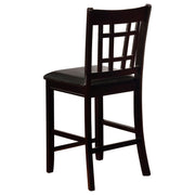 Lavon Wood Counter Height Dining Chair Black and Espresso (Set of 2) - 102889