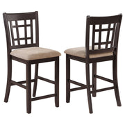 Lavon Wood Counter Height Dining Chair Tan and Espresso (Set of 2) - 105279