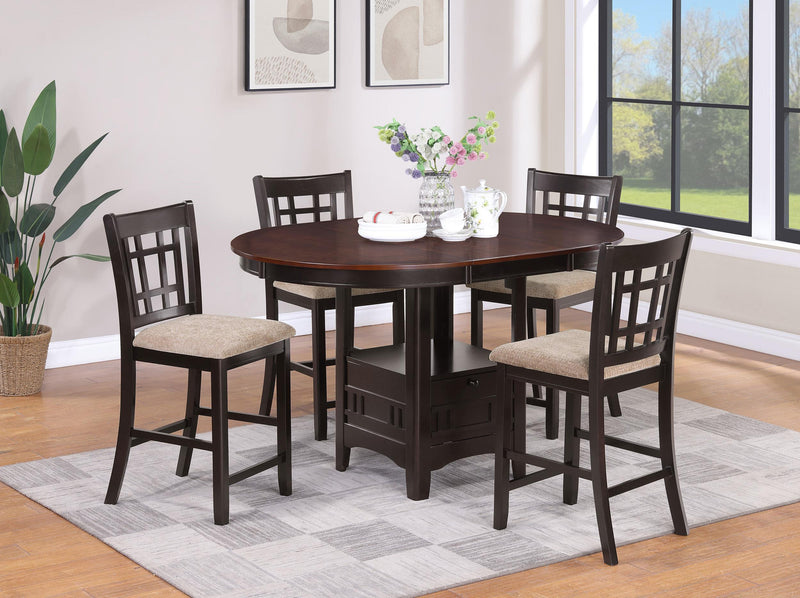 Lavon Wood Counter Height Dining Chair Tan and Espresso (Set of 2) - 105279