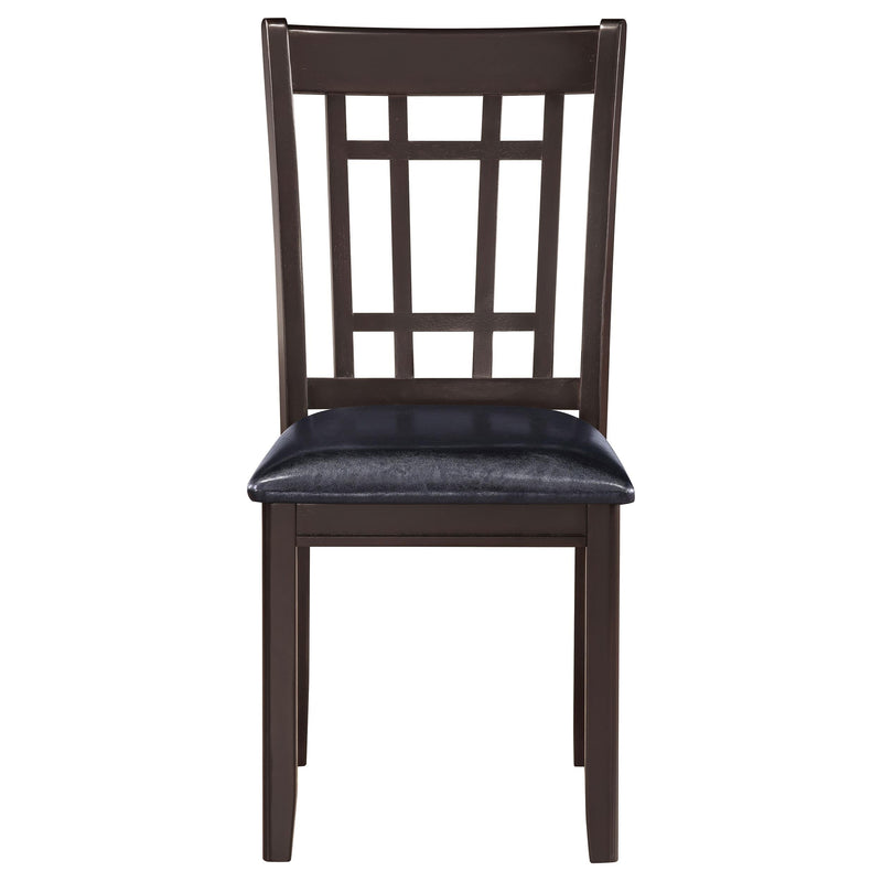 Lavon Wood Dining Side Chair Black and Espresso (Set of 2) - 102672