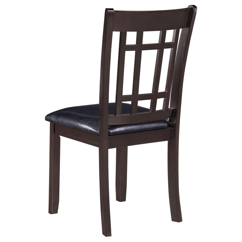 Lavon Wood Dining Side Chair Black and Espresso (Set of 2) - 102672