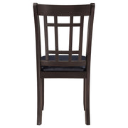 Lavon Wood Dining Side Chair Black and Espresso (Set of 2) - 102672