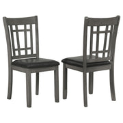 Lavon Wood Dining Side Chair Black and  Medium Grey (Set of 2) - 108212