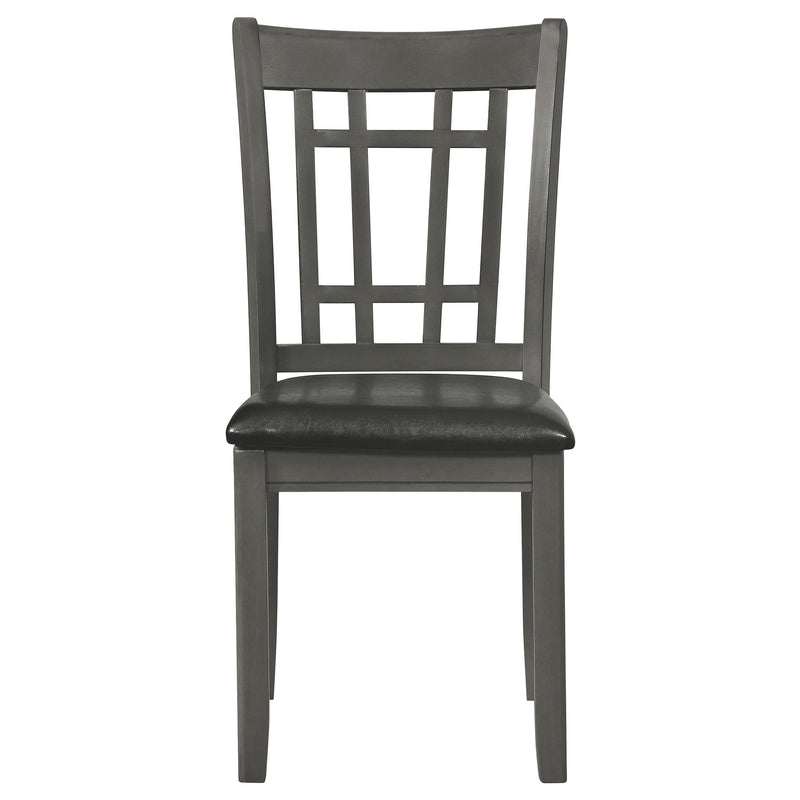 Lavon Wood Dining Side Chair Black and  Medium Grey (Set of 2) - 108212