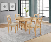 Lavon Wood Dining Side Chair Linen and Light Oak (Set of 2) - 106622