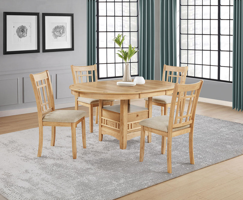 Lavon Wood Dining Side Chair Linen and Light Oak (Set of 2) - 106622
