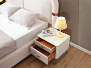 Law Bedroom (Queen Frame With Headboard & Dresser With Mirror & Ottoman & 2 Nightstand) - 200-ELIF-LAW-A511-QBED-SET