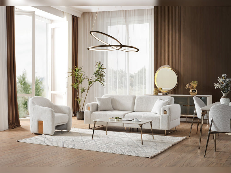 Law Convertible Sofa in White - 200-ELIF-LAW-A510-3