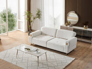 Law Convertible Sofa in White - 200-ELIF-LAW-A510-3