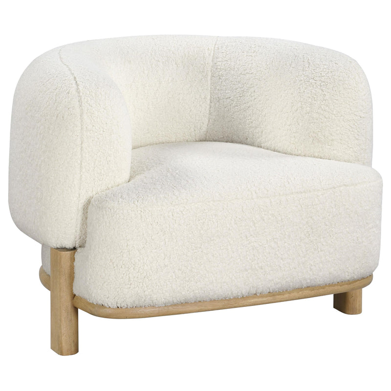 Lawler Upholstered Barrel Back Accent Chair Ivory and Natural - 903169