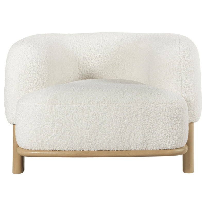 Lawler Upholstered Barrel Back Accent Chair Ivory and Natural - 903169