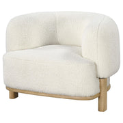 Lawler Upholstered Barrel Back Accent Chair Ivory and Natural - 903169