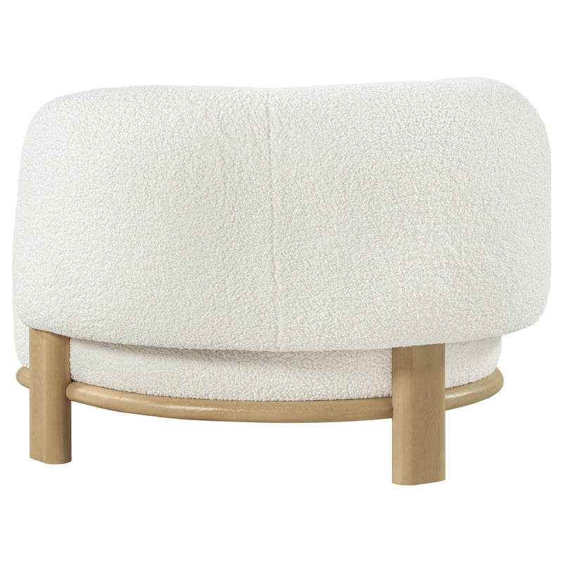 Lawler Upholstered Barrel Back Accent Chair Ivory and Natural - 903169