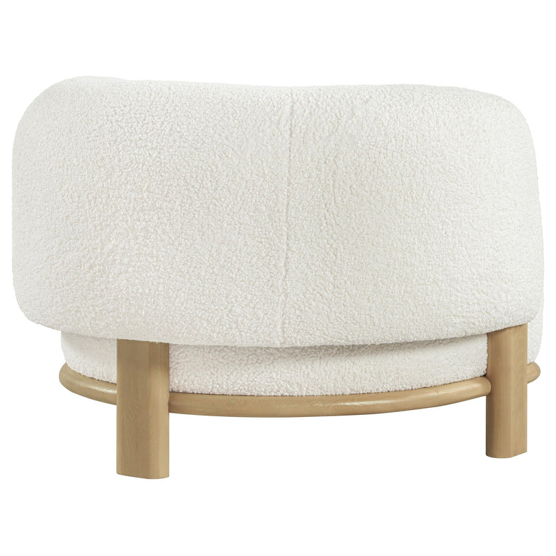 Lawler Upholstered Barrel Back Accent Chair Ivory and Natural - 903169