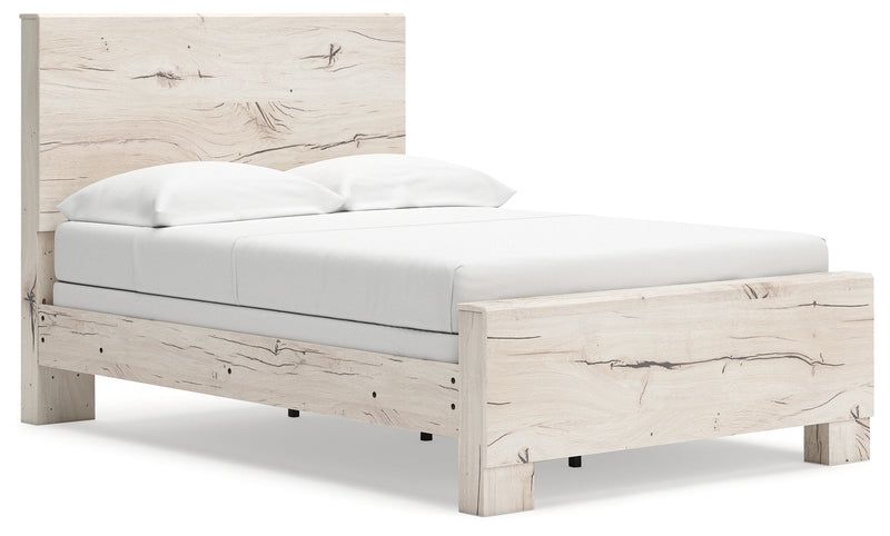 Lawroy Full Panel Bed with Dresser and 2 Nightstands in Light Natural from Ashley - Lara Furniture