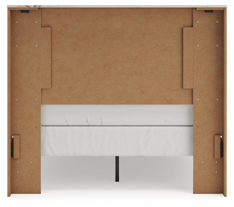 Lawroy Full Panel Bed with Dresser and 2 Nightstands in Light Natural from Ashley - Lara Furniture