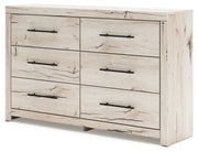 Lawroy Full Panel Bed with Dresser in Light Natural from Ashley - Lara Furniture