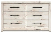 Lawroy Full Panel Headboard and Dresser in Light Natural - PKG020536
