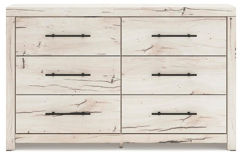 Lawroy Full Panel Headboard and Dresser in Light Natural - PKG020536