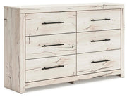 Lawroy Full Panel Headboard and Dresser in Light Natural - PKG020536