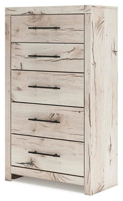 Lawroy Full Panel Headboard, Dresser, Mirror, Chest and Nightstand in Light Natural - PKG020535