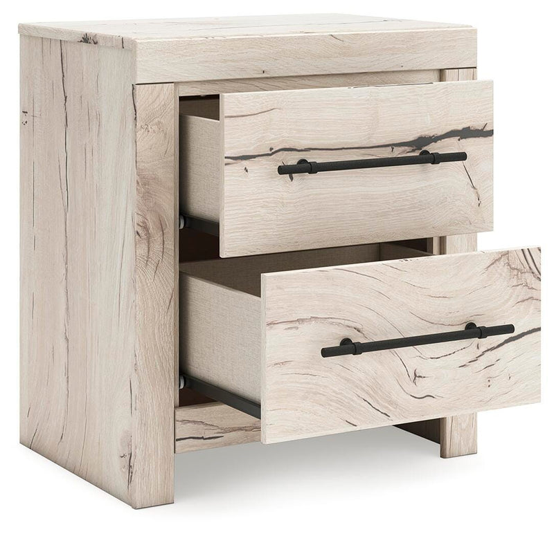 Lawroy Full Panel Headboard, Dresser, Mirror, Chest and Nightstand in Light Natural - PKG020535