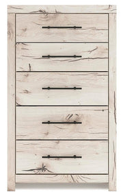 Lawroy Full Panel Headboard, Dresser, Mirror, Chest and Nightstand in Light Natural - PKG020535