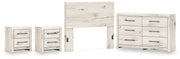 Lawroy Full Panel Headboard with Dresser and 2 Nightstands in Light Natural from Ashley - Lara Furniture