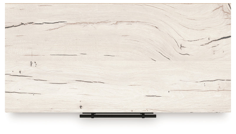 Lawroy Full Panel Headboard with Mirrored Dresser, Chest and 2 Nightstands in Light Natural from Ashley - Lara Furniture