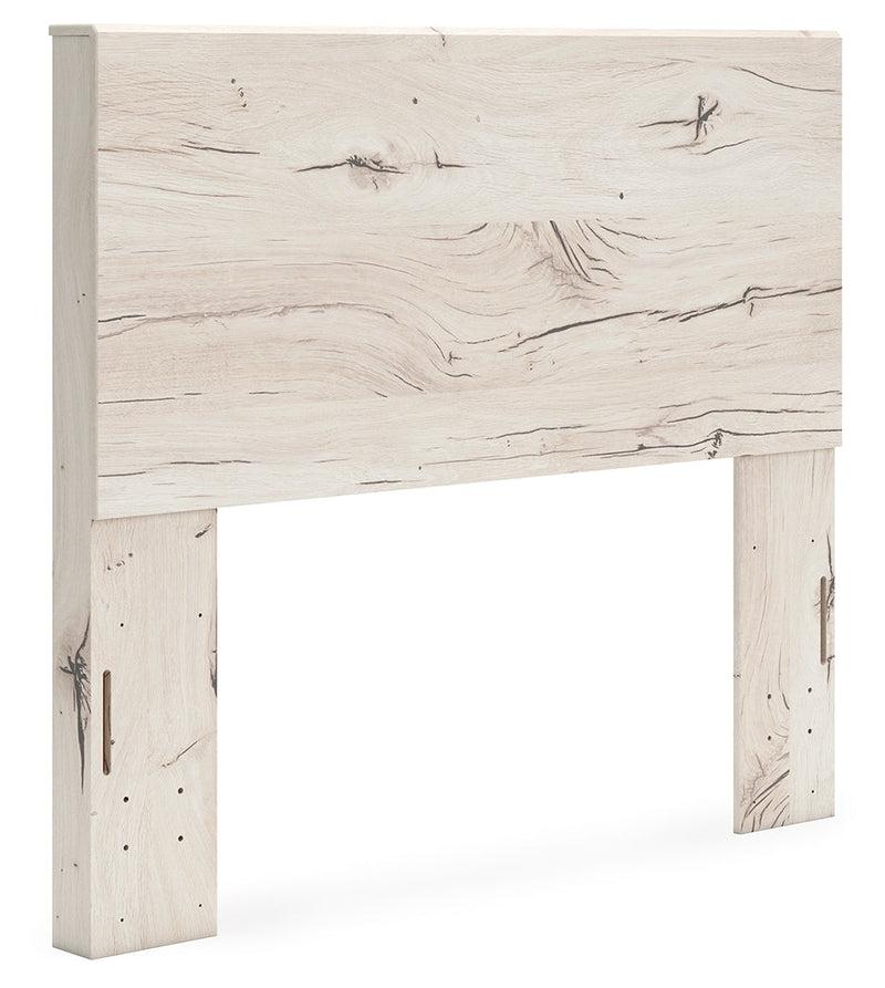 Lawroy Full Panel Headboard with Mirrored Dresser, Chest and 2 Nightstands in Light Natural from Ashley - Lara Furniture