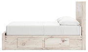 Lawroy Full Panel Storage Bed and Dresser in Light Natural - PKG020254