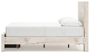 Lawroy Full Panel Storage Bed with Dresser and 2 Nightstands in Light Natural from Ashley - Lara Furniture