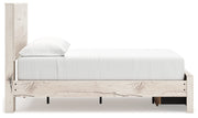 Lawroy Full Panel Storage Bed with Mirrored Dresser and Chest in Light Natural from Ashley - Lara Furniture